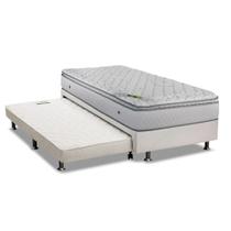 Cama Box c/ Auxiliar Solteiro: Colchão Luckspuma Conjunto 3 em 1 ( Box + Courano Branco Ortobom) + ( Luckspuma Pocket Luck Spring White) (88x188) Cama Box c/ Auxiliar Solteiro: Colchão Luckspuma Conjunto 3 em 1 ( Box + Courano Branco Ortobom) + ( Luckspuma Pocket Luck Spring White) (88x188)