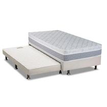 Cama Box c/ Auxiliar Solteiro: Colchão Luckspuma Conjunto 3 em 1 ( Box + Courano Nero Black Ortobom) + ( Luckspuma Pocket One Side) (88x188) Cama Box c/ Auxiliar Solteiro: Colchão Luckspuma Conjunto 3 em 1 ( Box + Courano Nero Black Ortobom) + ( Luckspuma Pocket One Side) (88x188)