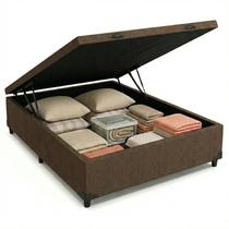 Cama Box c/Bau Casal 1.38 Linhao Marrom Cama Box c/Bau Casal 1.38 Linhao Marrom