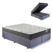 Cama Box c/ Baú King Reforçado + Colchão Molas Ecoflex Cama Box c/ Baú King Reforçado + Colchão Molas Ecoflex