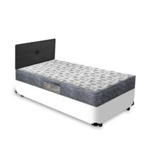 Cama Box + Cabeceira e Colchão de Espuma D33 Ortobom ISO 100 Solteiro 88cm