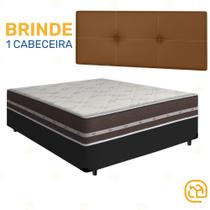 Cama Box + Cabeceira Painel e Colchão de Molas Ensacadas Anjos Classic Pocket Casal 138cm - Lucas Colchões