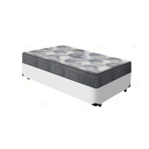 Cama Box + Cabeceira Painel e Colchão de Molas ISO SuperPocket Solteiro 88cm