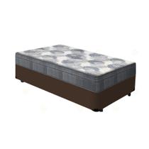 Cama Box + Cabeceira Painel e Colchão de Molas ISO SuperPocket Solteiro 88cm