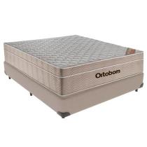 Cama Box Camurça Casal Bege e Colchão Airtech Spring Pocket M. Ensacadas Ortobom Cama Box Camurça Casal Bege e Colchão Airtech Spring Pocket M. Ensacadas Ortobom