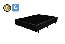 Cama Box Casal 138 Bello Box - Tecido Sintético Preto Cama Box Casal 138 Bello Box - Tecido Sintético Preto