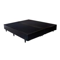 Cama Box Casal 138 Bipartido Bello Box - Tecido Sintético Preto Cama Box Casal 138 Bipartido Bello Box - Tecido Sintético Preto