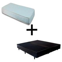 Cama Box Casal 138 Bipartido - Tecido Sintético Preto com Colchão Munique Bello Box - 100% Espuma - D33 Branco 54x138x188 Cama Box Casal 138 Bipartido - Tecido Sintético Preto com Colchão Munique Bello Box - 100% Espuma - D33 Branco 54x138x188