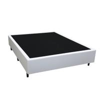 Cama Box Casal 138 Branco Sintetico - Santo Box Cama Box Casal 138 Branco Sintetico - Santo Box