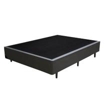 Cama Box Casal 138 Cinza Sintetico - Santo Box Cama Box Casal 138 Cinza Sintetico - Santo Box