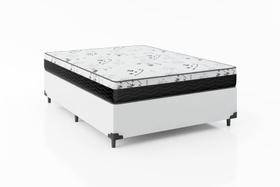 Cama Box Casal 138 Sintético Branco com Colchão Espuma D33 One Face 57X138X188 Cama Box Casal 138 Sintético Branco com Colchão Espuma D33 One Face 57X138X188