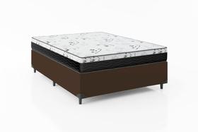 Cama Box Casal 138 Sintético Marrom com Colchão Espuma D33 One Face - Bello Box - 58X138X188 Cama Box Casal 138 Sintético Marrom com Colchão Espuma D33 One Face - Bello Box - 58X138X188