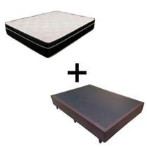 Cama Box Casal 138 Tecido Marrom Com Colchão Paris Molas Preto 66x138x188 Cama Box Casal 138 Tecido Marrom Com Colchão Paris Molas Preto 66x138x188