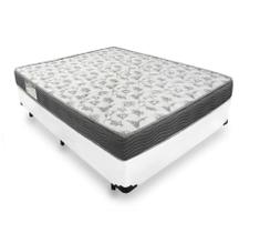 Cama Box Casal 138 Tecido Sintético Branco com Colchão De Espuma - D33 Ortobom ISO 100 52x138x188 Cama Box Casal 138 Tecido Sintético Branco com Colchão De Espuma - D33 Ortobom ISO 100 52x138x188