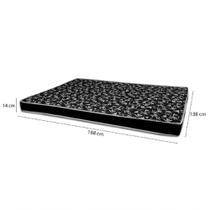 Cama Box Casal 138 Tecido Sintético Branco Com Colchão Hamburgo - 100% Espuma - D28 Preto 54x138x188 Cama Box Casal 138 Tecido Sintético Branco Com Colchão Hamburgo - 100% Espuma - D28 Preto 54x138x188