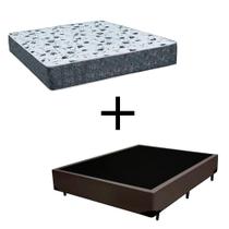 Cama Box Casal 138 Tecido Sintético Marrom Com Colchão Alegro Espuma D28 Bello Box Cinza - 57x138x188cm Cama Box Casal 138 Tecido Sintético Marrom Com Colchão Alegro Espuma D28 Bello Box Cinza - 57x138x188cm
