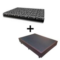 Cama Box Casal 138 Tecido Sintético Marrom Com Colchão Belize Bello Box - D33 Preto 57x138x188 Cama Box Casal 138 Tecido Sintético Marrom Com Colchão Belize Bello Box - D33 Preto 57x138x188