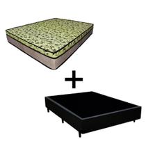 Cama Box Casal 138 Tecido Sintético Preto com Colchão Espuma D33 Tokio Bege - Bello Box - 65x138x188 Cama Box Casal 138 Tecido Sintético Preto com Colchão Espuma D33 Tokio Bege - Bello Box - 65x138x188