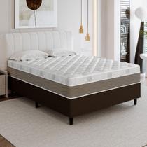 Cama Box Casal 138cm Molas Ensacadas Genebra Plus Umaflex Base 2Cen Cama Box Casal 138cm Molas Ensacadas Genebra Plus Umaflex Base 2Cen