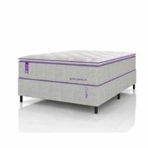 Cama Box Casal 138x188 Molas Ensacadas D33 Green Premium Smartz Pillow Top Antiestresse Base Bege Suporta 120kg
