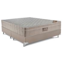 Cama Box Casal Airtech Pocket 158x72x198 Bege/Marrom ORTOBOM