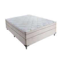 Cama Box Casal Áquila com Colchão Casal Molas Verticóil Bege