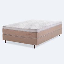 Cama Box Casal Atlanta Espuma Viscoelástica Molas Ensacadas 138x188cm F.A. Colchões
