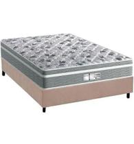 Cama Box Casal Base Suede Bege 38x138x188 Mais Colchão Probel Evolution