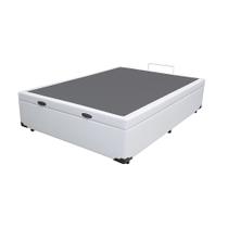 Cama Box Casal Baú Sintético Branco - 138x188x35