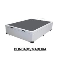 Cama Box Casal Baú Sintético Branco Premium- 138x188x35