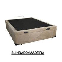 Cama Box Casal Baú Suede Bege Premium - 138x188x35 - DMA