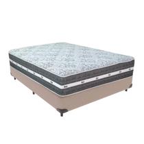 Cama Box Casal Bege + Colchão Black Graphite 24 Molas Ensacadas Anjos Cama Box Casal Bege + Colchão Black Graphite 24 Molas Ensacadas Anjos