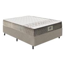 Cama Box Casal Bege + Colchão Molas Ensacadas Macau Gazin 138x188x59cm