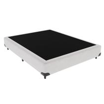 Cama Box Casal Bege de Madeira 138cm KazaMix