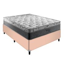 Cama Box Casal Bege Palermo de Molas Ensacadas Portobel Cama Box Casal Bege Palermo de Molas Ensacadas Portobel