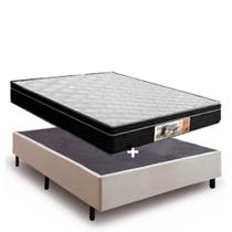 Cama Box casal bege sintético + Colchão Molas Bonnel 1,38 x 1,88 x 48 cm Cama Box casal bege sintético + Colchão Molas Bonnel 1,38 x 1,88 x 48 cm