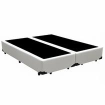 Cama Box Casal Bipartida 138x188cm Branco Base Reforçada