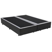 Cama Box Casal Bipartido AColchoes Sintético Cinza 40x138x188 Cama Box Casal Bipartido AColchoes Sintético Cinza 40x138x188
