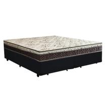 Cama Box Casal Bipartido Blindado Suede + Colchão Casal Espuma Extra Firme D33 Elegance Ortopédico 63x138x188 Preto Cama Box Casal Bipartido Blindado Suede + Colchão Casal Espuma Extra Firme D33 Elegance Ortopédico 63x138x188 Preto