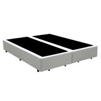 Cama Box Casal Bipartido Branco Sintetico 40x138x188 - Santo Box