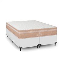 Cama Box Casal Bipartido + Colchão Paris Molas Bege Cama Box Casal Bipartido + Colchão Paris Molas Bege