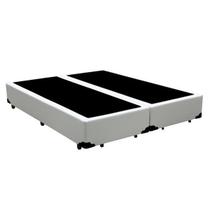 Cama Box Casal Bipartido Recanto do Sono Sintético Branco 40x138x188