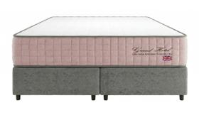Cama Box Casal Bipartido Suede Cinza + Colchão Grand Hotel Rose Molas Ensacadas - Comfort Prime Cama Box Casal Bipartido Suede Cinza + Colchão Grand Hotel Rose Molas Ensacadas - Comfort Prime
