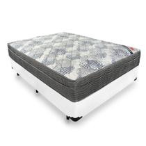 Cama Box Casal Blindada + Colchão De Molas Ensacadas - Ortobom - Iso Superpocket 138cm Branco