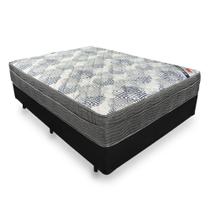 Cama Box Casal Blindada + Colchão De Molas Ensacadas - Ortobom - iso SuperPocket 138x188x60cm Preto