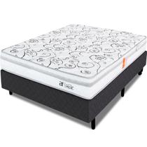 Cama Box Casal (Box + Colchão) Ortopédico Extra Firme Microfibra 138x188x56cm BF Colchões