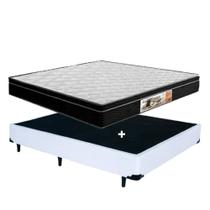 Cama Box casal branca + Colchão Molas Bonnel 1,38 x 1,88 x 48 cm Cama Box casal branca + Colchão Molas Bonnel 1,38 x 1,88 x 48 cm