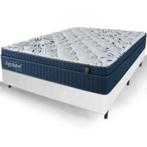 Cama Box Casal Branca Colchão San Rafael Molas Ensacadas Euro Pillow 138x188x75cm Macio Cama Box Casal Branca Colchão San Rafael Molas Ensacadas Euro Pillow 138x188x75cm Macio