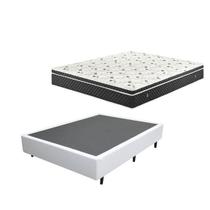 Cama Box Casal Branco + Colchão Espuma D23 138x188x8