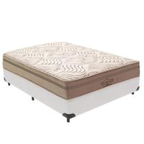 Cama Box Casal Branco e Colchão Los Angeles Molas V-Tech Cama Box Casal Branco e Colchão Los Angeles Molas V-Tech